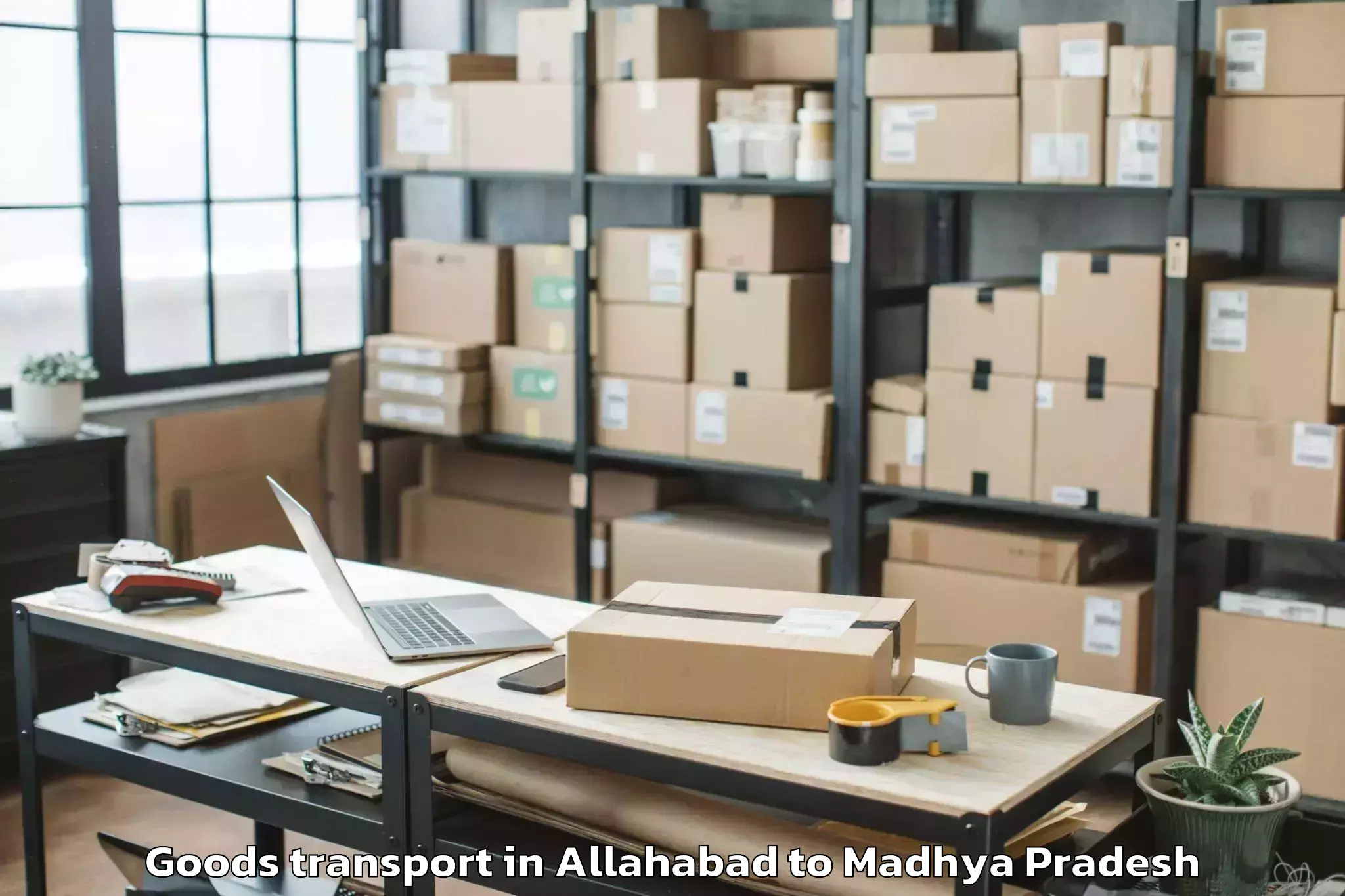 Reliable Allahabad to Peoples University Bhopal Goods Transport